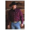 MTW1104239 Cinch Men's Long Sleeve Button Down - Solid Burgundy