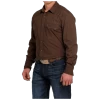 MTW1301061 Cinch Men's Modern Fit Long Sleeve Snap Shirt- Brown