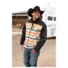 MWJ1518011 Cinch Men's Bonded Jacket - Black & Serape Print