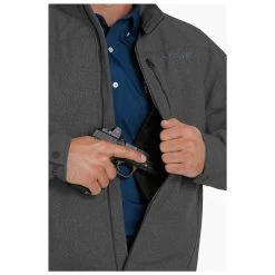 MWJ1539003 Cinch Men's Concealed Carry Bonded Jacket - Charcoal -Cowboy Shop MWJ1539003 2