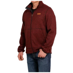 MWJ1584001 Cinch Men's Sweater Jacket - Burgundy