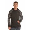 P8H6340 Rock & Roll Men's Hoodie Black With Aztec Stripe Sleeve