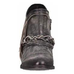 Q5141 Circle G By Corral Women's LD Black Zipper & Woven Round Toe Bootie -Cowboy Shop Q5141 2