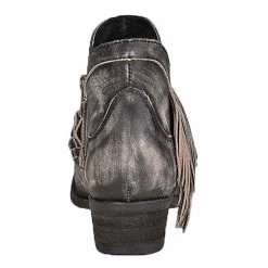 Q5141 Circle G By Corral Women's LD Black Zipper & Woven Round Toe Bootie -Cowboy Shop Q5141 3