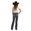 RRGD4MRZPW Rock And Roll Cowgirl Girl's Boot Cut Jean With Aztec Pocket