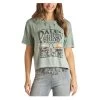 RRWT21RZOH Rock & Roll Cowgirl Dale Brisby Boxy Tee Rodeo Time - Aquamarine