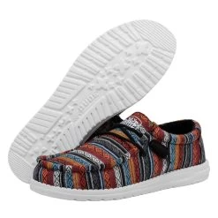 40017-9BR Hey Dude Wally Casual Shoe - Serape Desert