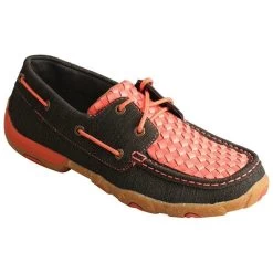 WDM0141 Twisted X Women's Driving Moc - Coral Basketweave