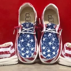 Hey Dude Women's Wendy Comfort Shoe - Star Spangled