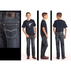 BBS6624 Rock & Roll Boys Reflex Revolver Jeans Dark Vintage Wash