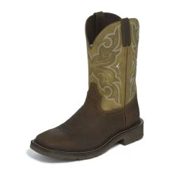 WK4308 Justin Men's Amarillo Cactus Pull On Work Boot