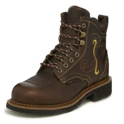 WKL992 Justin Women's Deanne Waterproof Work Boots Composite Toe