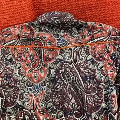 68297 Royal Highness Orange & Purple Paisley Western Show Shirt -Cowboy Shop image 20364