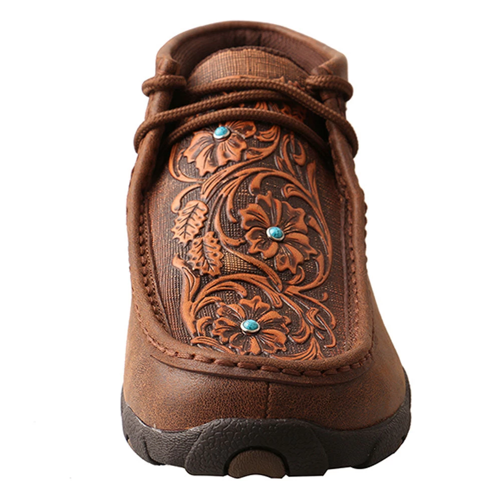WDM0081 Twisted X Women’s Driving Moccasins – Brown/Tooled Flowers 3 WDM0081 Twisted X Women’s Driving Moccasins – Brown/Tooled Flowers - Image 3