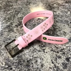 4607300 Girl's Gem Dandy John Deere Pink Silicone Belt