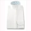 L610N Ladies RJ Classics Prestige Collection White Hunt Blouse Blue Argyle Trim Wicking/Stretch
