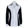 U627B RJ Classics Ladies Prestige Linden Black Show Shirt With Swirl Trim