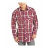 B8S2318 Rock & Roll Cowboy Boy's Plaid Western Shirt
