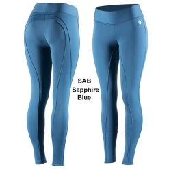 36610 Horze Women's Active Silicone Full Seat Fleece Lined Winter Tights Breech