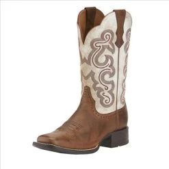 10015318 Ariat Women's Quickdraw Western Cowboy Boot Sandstorm