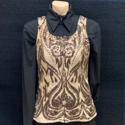 Wire Horse Gold Elegance Sequin Western Show Vest