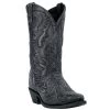 Dan Post 68407 Laredo Men's Garret Western Cowboy Boot Distressed Black Leather