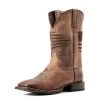 10029699 Ariat Men's Circuit Patriot Western Boot - Weathered Tan