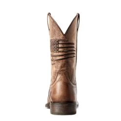 10029699 Ariat Men's Circuit Patriot Western Boot - Weathered Tan -Cowboy Shop image 41464