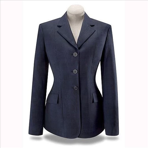 D8367 Ladies RJ Classics Prestige Collection Dark Blue Plaid Stretch Show Jacket 1 D8367 Ladies RJ Classics Prestige Collection Dark Blue Plaid Stretch Show Jacket