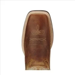 10018528 Ariat Women's Round Up Wide Square Toe Western Cowboy Boots Powder Brown -Cowboy Shop image 45536 1 16088 2 16592