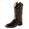 BSC1887 Old West Children's Square Toe Western Cowboy Boots - Brown
