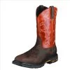 10006961 Ariat Men's Workhog Wide Square Steel Toe Boot Dark Earth & Brick