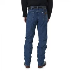 47MACMS Wrangler Mens Premium Performance Advanced Comfort Cowboy Cut Regular Fit Jeans Mid Stone