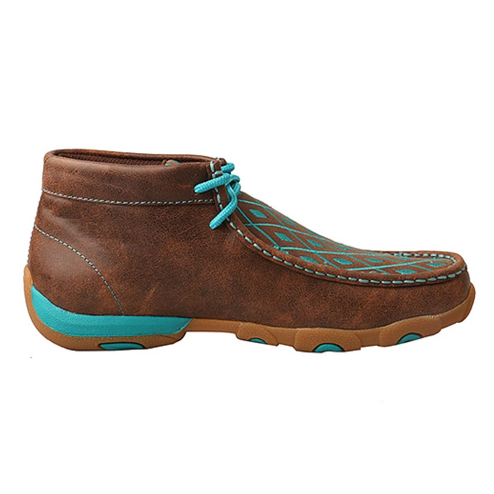 WDM0072 Twisted X Women's Driving Moc With Turquoise Detail 3 WDM0072 Twisted X Women's Driving Moc With Turquoise Detail - Image 3