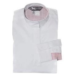 LA680C-J RJ Classics Lauren Jr Show Shirt White With Pink Gingham