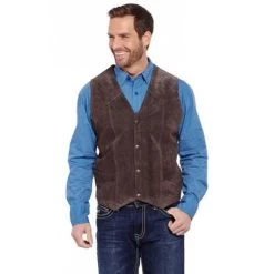 ML3061 Cripple Creek Menโs Suede Western Vest