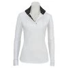 R680S RJ Classics Ladies Rebecca Show Shirt White With Black Horse Print Trim