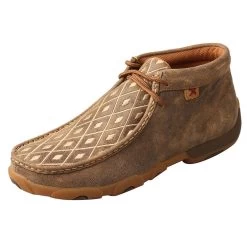 WDM0073 Twisted X Womenâs Chukka Driving Moc With Tan Diamond Detail